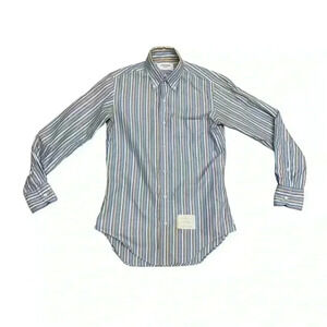 Thom Browne New York Striped Button Down Long  Sleeve Shirt 2006